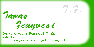tamas fenyvesi business card